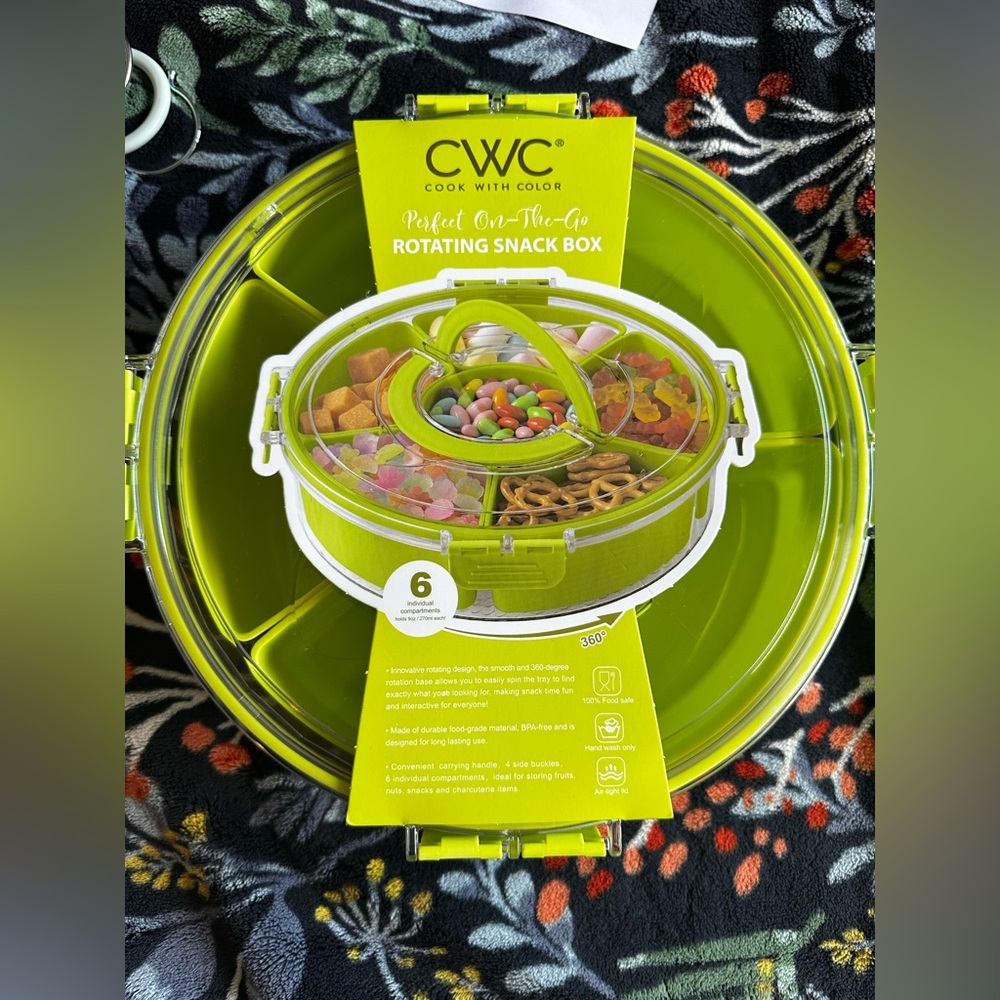 💚 CWC Rotating Snack Box Lazy Susan Charcuterie Container